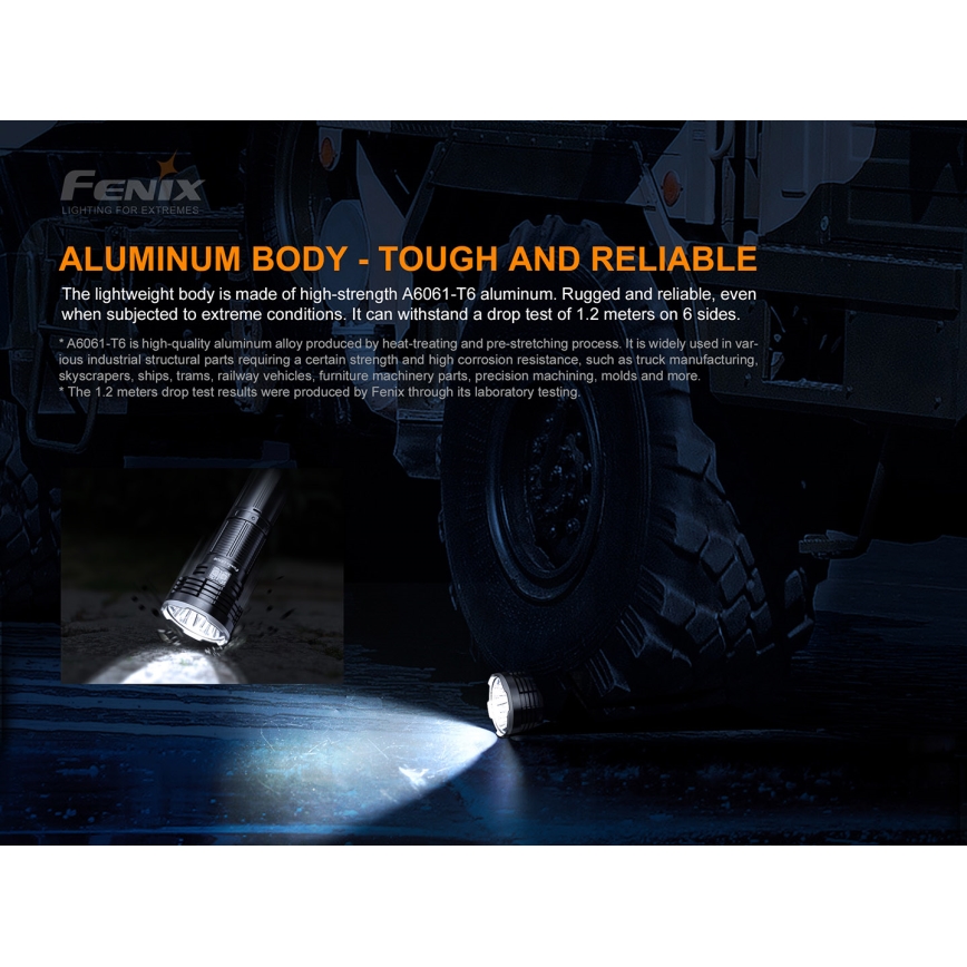 Fenix LR50R - LED Latarka akumulatorowa 4xLED/USB IP68