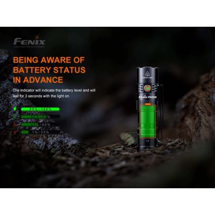 Fenix PD25R - LED Latarka akumulatorowa LED/USB/1xCR123A IP68 800 lm 70 h 700 mAh