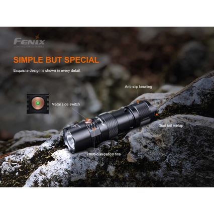 Fenix PD25R - LED Latarka akumulatorowa LED/USB/1xCR123A IP68 800 lm 70 h 700 mAh