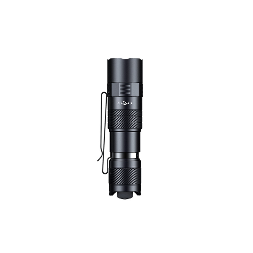 Fenix PD26RACE - Ładowalna latarka LED z regulacją jasności, USB, 1600 mAh, IP68, 1300 lm, 556 h, czarna