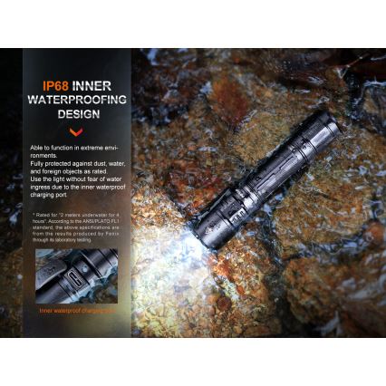 Fenix PD35R - LED Latarka akumulatorowa LED/USB/2xCR123A IP68 1700 lm 100 h 3400 mAh