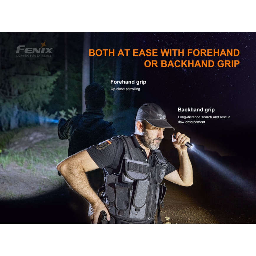 Fenix PD35V30 - LED Latarka akumulatorowa LED/USB/2xCR123A IP68 1700 błyszcz. 230 h 2600 mAh