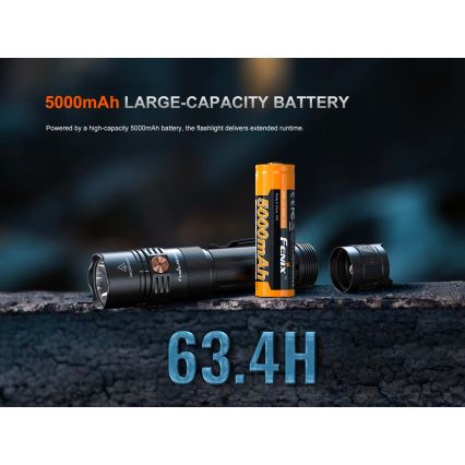 Fenix PD36RACE - LED ściemnialna ładowalna latarka LED/USB 5000 mAh IP68 3000 lm 63,45 h czarna