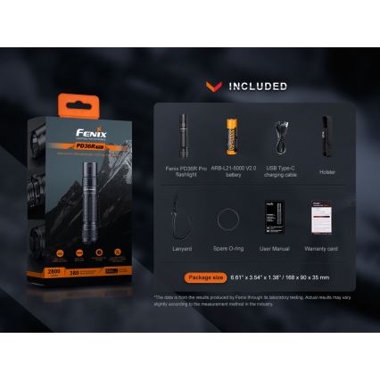 Fenix PD36RPRO - LED Taktyczna latarka akumulatorowa LED/USB IP68 2800 lm 42 h 5000 mAh