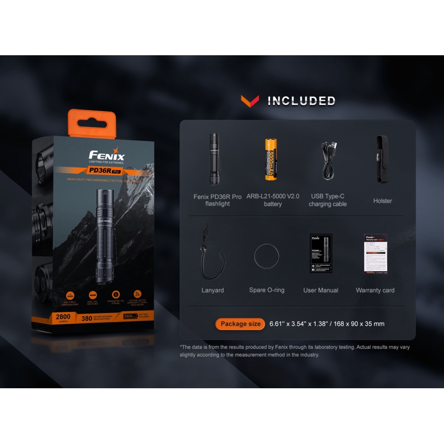Fenix PD36RPRO - LED Taktyczna latarka akumulatorowa LED/USB IP68 2800 lm 42 h 5000 mAh