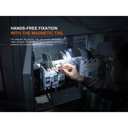 Fenix SW05RREDBLC - LED Ściemnialna ładowalna latarka LED/USB IPX6 150 lm 49 h czarny
