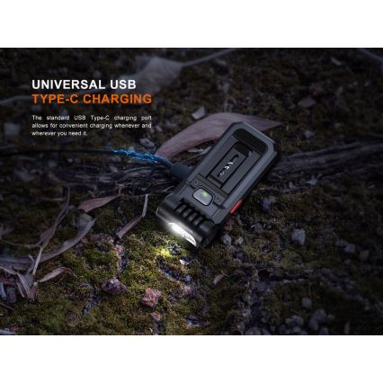 Fenix SW05RREDBLC - LED Ściemnialna ładowalna latarka LED/USB IPX6 150 lm 49 h czarny