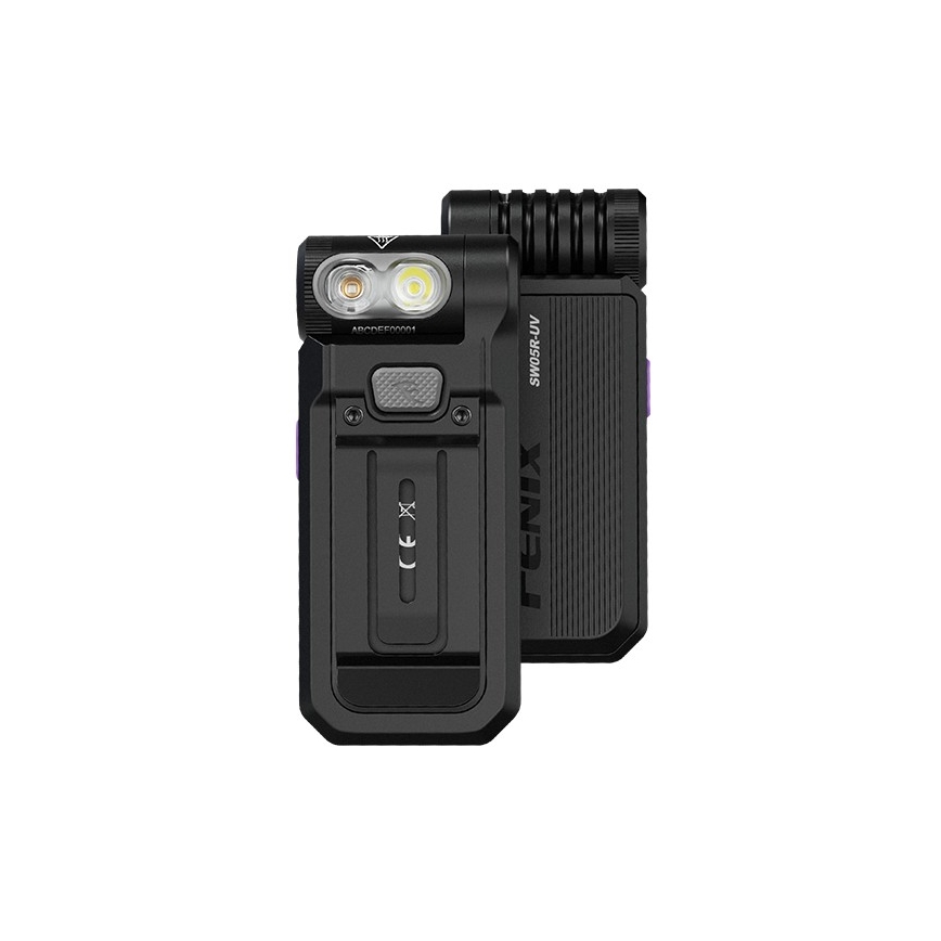 Fenix SW05RUVBLC - Regulowana jasność latarka LED z ładowaniem USB LED/USB IPX6 150 lm 49 h 700 mAh czarna