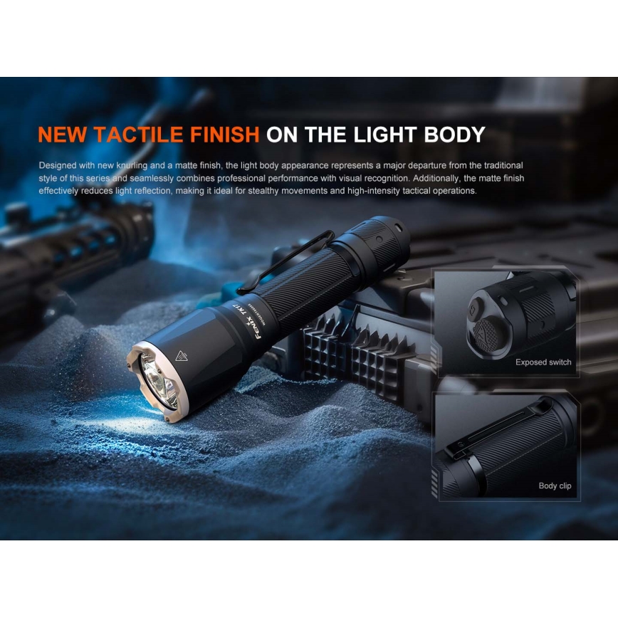 Fenix TK17BLK - ściemnialna ładowalna latarka LED/USB 6000 mAh IP68 3600 lm 60 h czarna