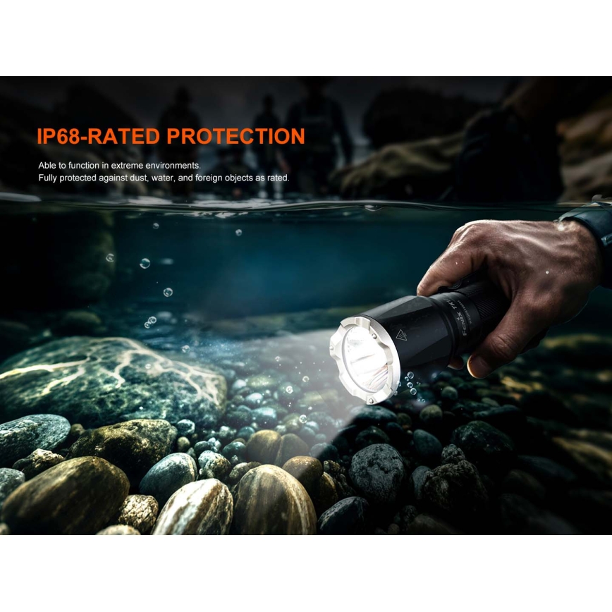 Fenix TK17BLK - ściemnialna ładowalna latarka LED/USB 6000 mAh IP68 3600 lm 60 h czarna