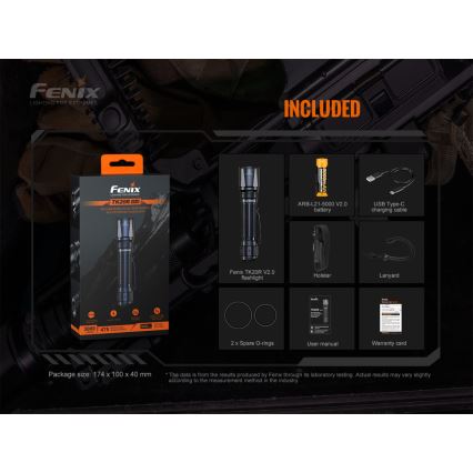 Fenix TK20RV20 - LED Taktyczna latarka akumulatorowa LED/USB IP68 3000 lm 48 godz.