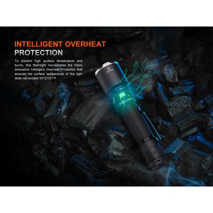Fenix TK21RBLK - ściemnialna ładowalna latarka LED/USB 6000 mAh IP68 3600 lm 72,5 h czarna