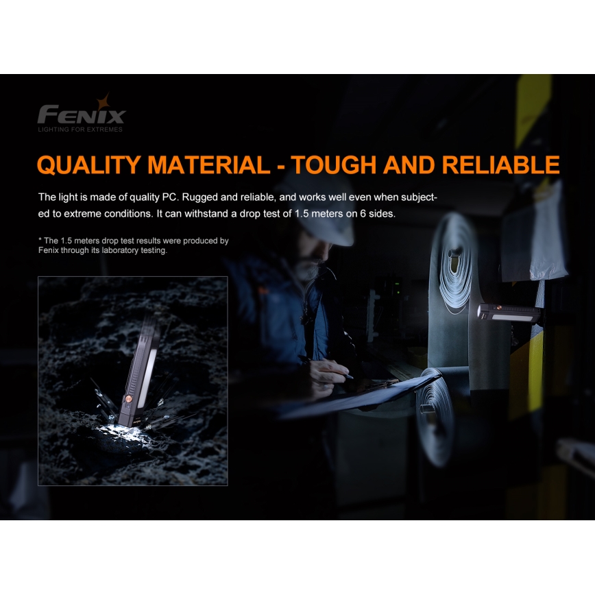 Fenix WT16R - LED Latarka akumulatorowa 2xLED/USB IP66