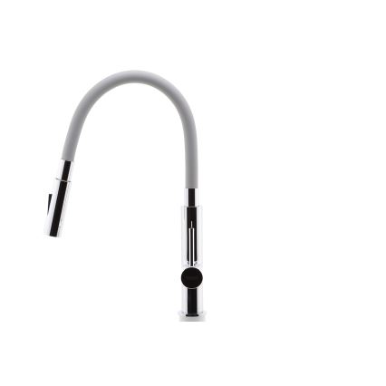 FERRO - Bateria kuchenna z elastycznym uchwytem chrom błyszczący/szary