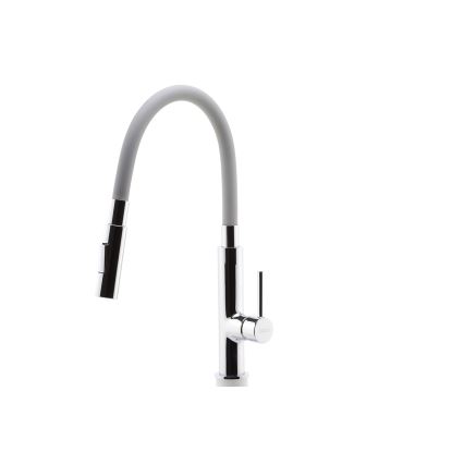 FERRO - Bateria kuchenna z elastycznym uchwytem chrom błyszczący/szary