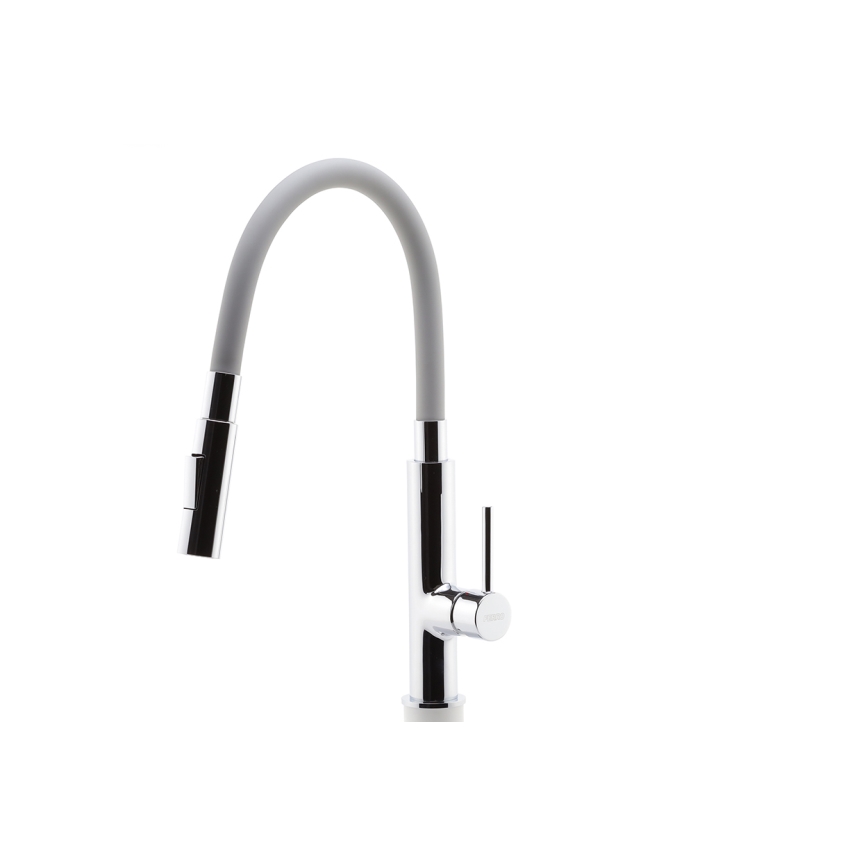 FERRO - Bateria kuchenna z elastycznym uchwytem chrom błyszczący/szary