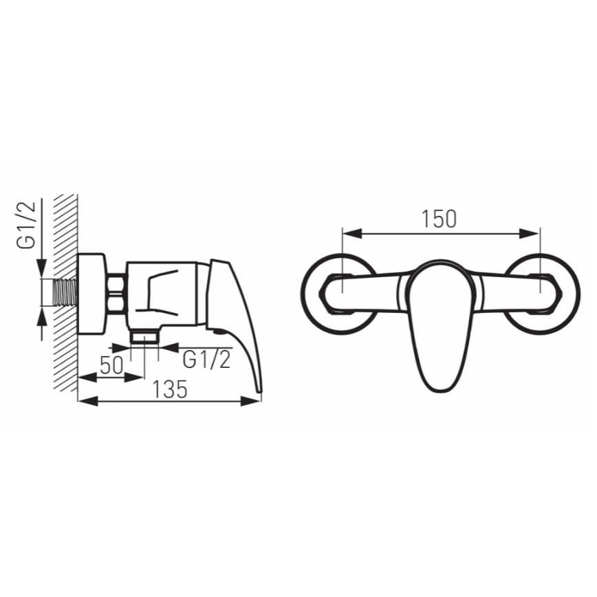 FERRO - Bateria prysznicowa ONE, chrom błyszczący