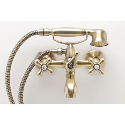 FERRO - Zestaw wannowy z baterią ANTICA, brąz