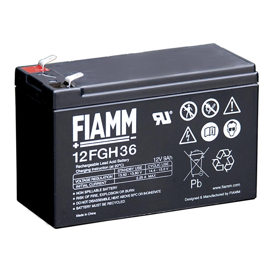 Fiamm 12FGH36 - Akumulator kwasowo-ołowiowy 12V/9Ah/faston 6,3mm