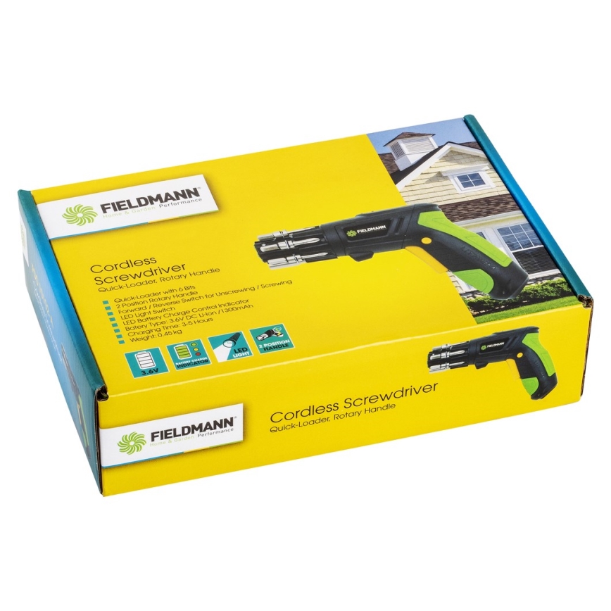 Fieldmann - Bezprzewodowy śrubokręt 3,6V 1300 mAh
