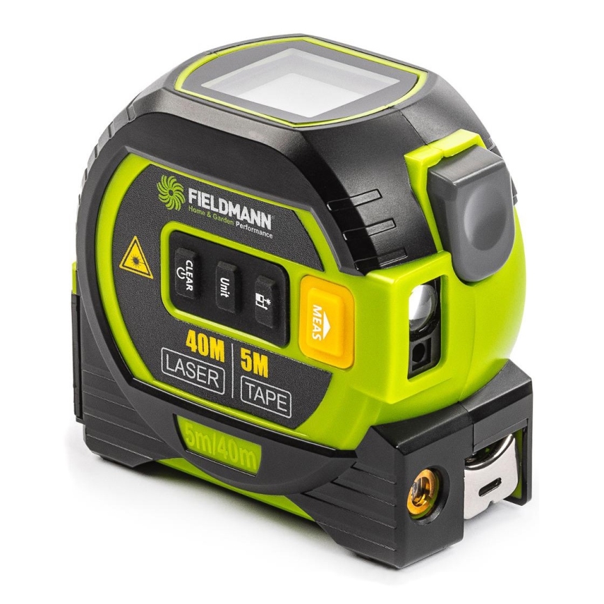 Fieldmann - Dalmierz laserowy z LED wyświetlacz i svinovacím metrem 2xAA