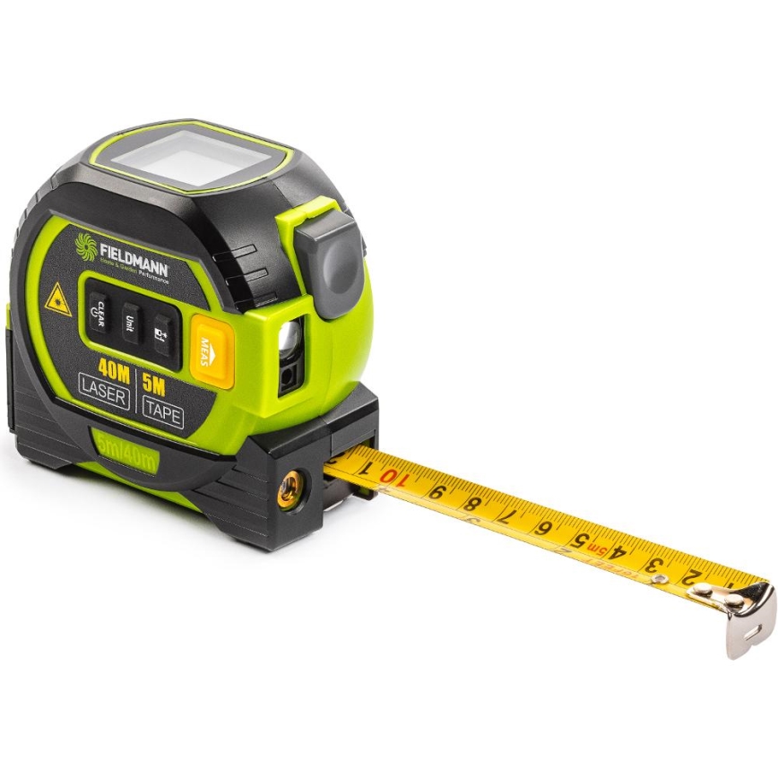 Fieldmann - Dalmierz laserowy z LED wyświetlacz i svinovacím metrem 2xAA