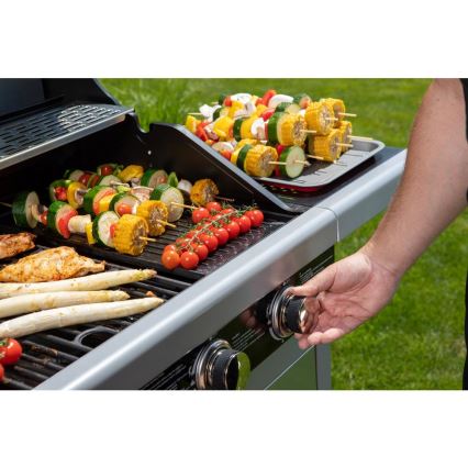 Fieldmann - Grill gazowy 3-palnikowy, matowy chrom