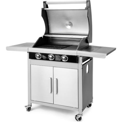 Fieldmann - Grill gazowy 3x palnik matowy chrom