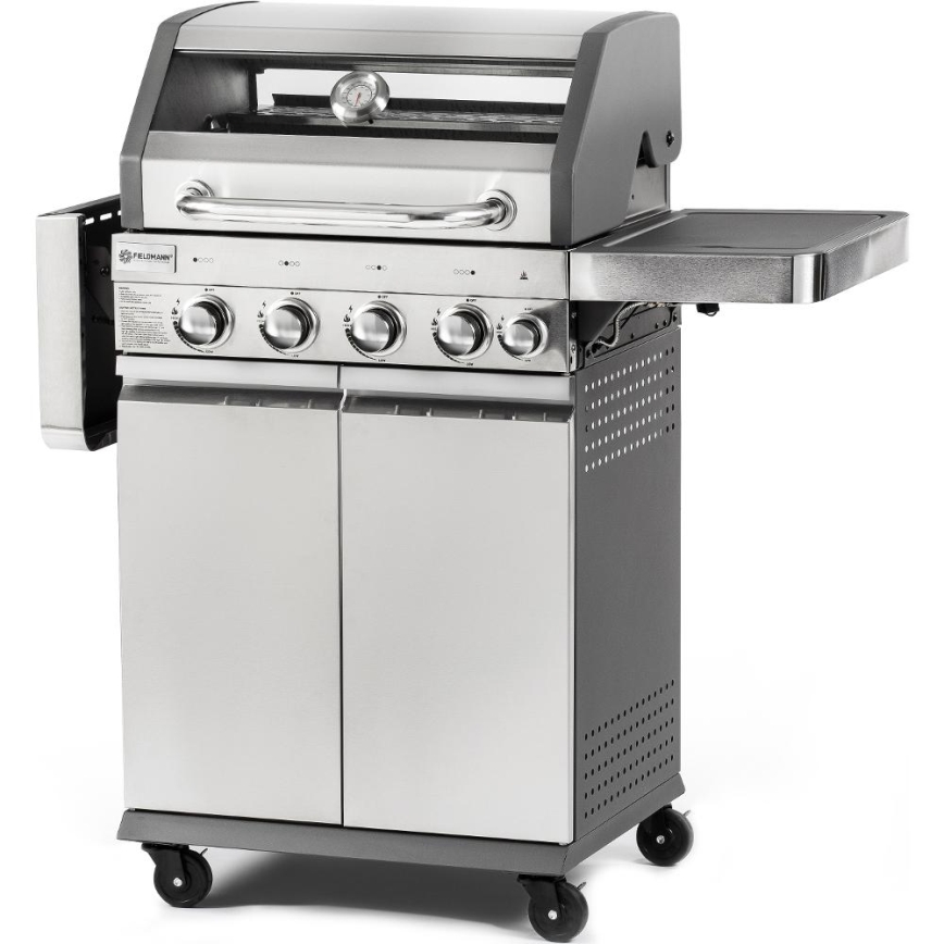 Fieldmann - Grill gazowy 5-palnikowy matowy chrom