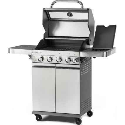Fieldmann - Grill gazowy 5-palnikowy matowy chrom