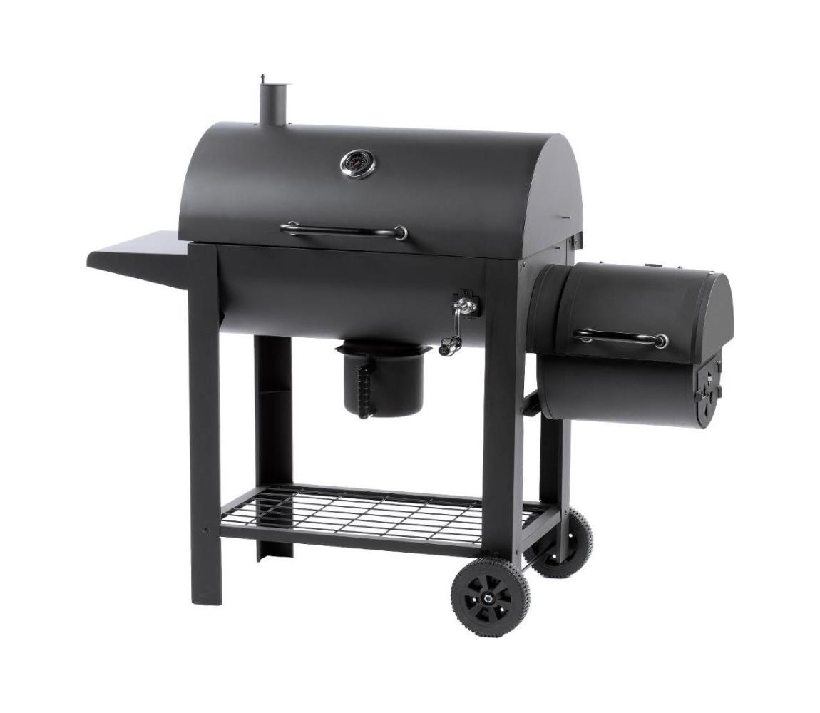 Fieldmann - Grill na węgiel drzewny z wędzarnią czarny