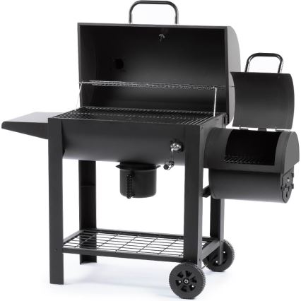 Fieldmann - Grill na węgiel drzewny z wędzarnią czarny