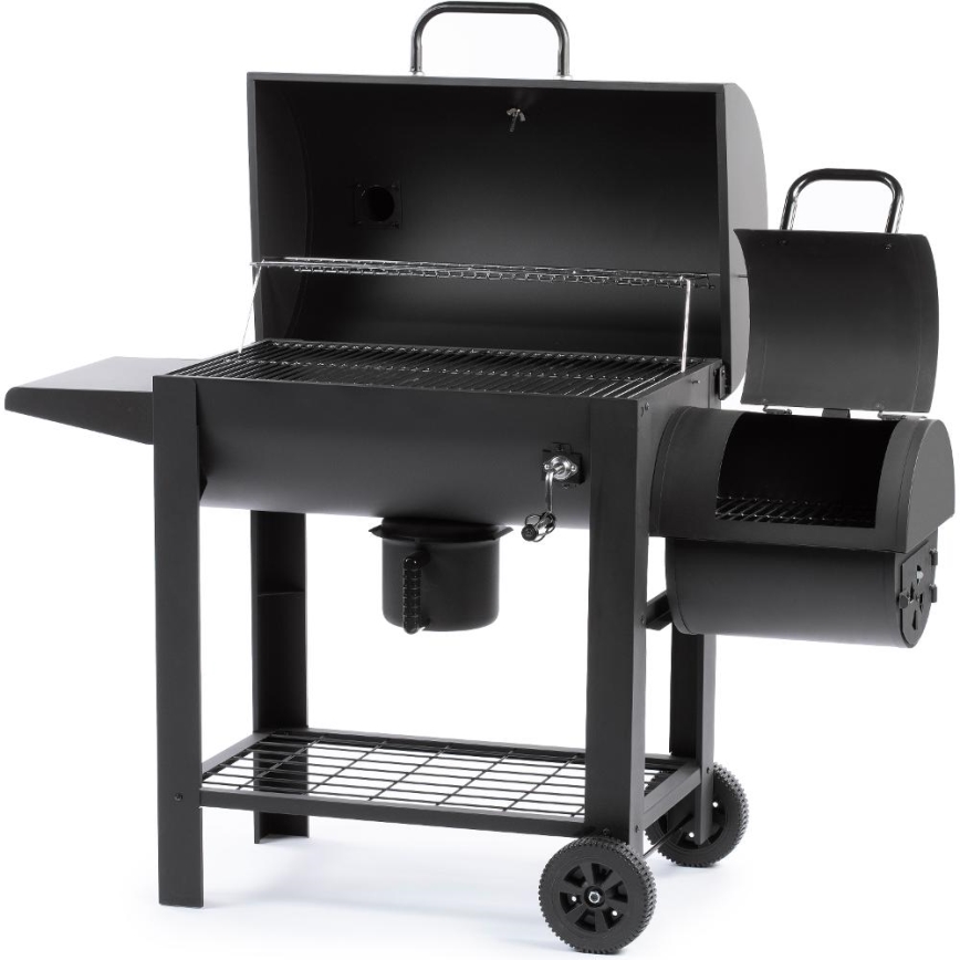 Fieldmann - Grill na węgiel drzewny z wędzarnią czarny