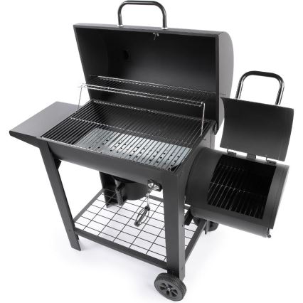 Fieldmann - Grill na węgiel drzewny z wędzarnią czarny
