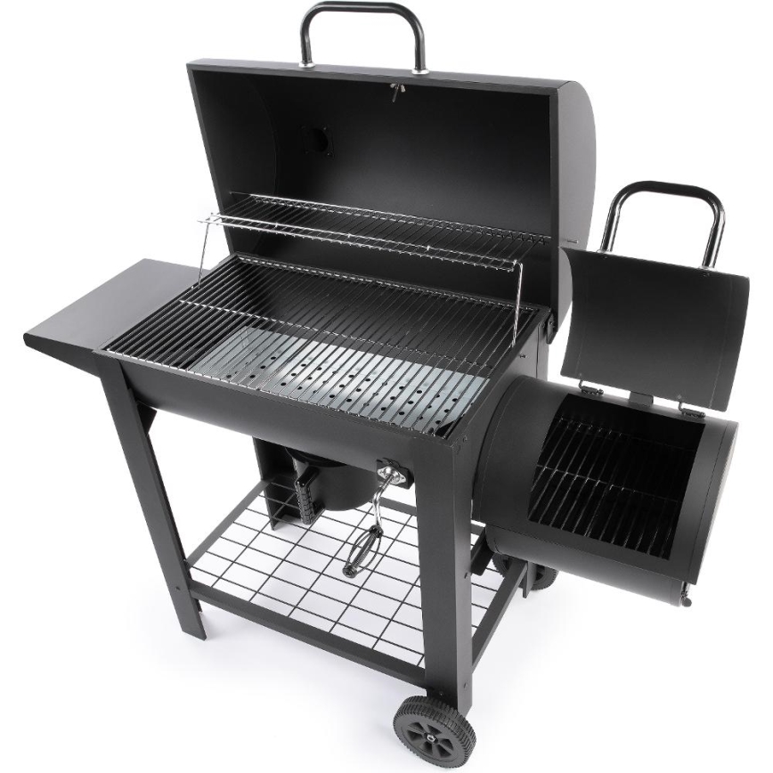 Fieldmann - Grill na węgiel drzewny z wędzarnią czarny