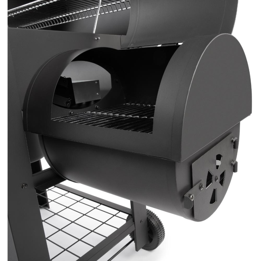 Fieldmann - Grill na węgiel drzewny z wędzarnią czarny