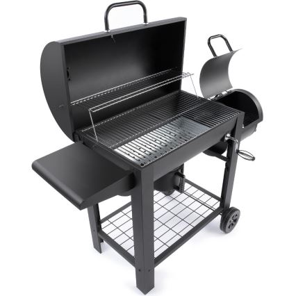 Fieldmann - Grill na węgiel drzewny z wędzarnią czarny