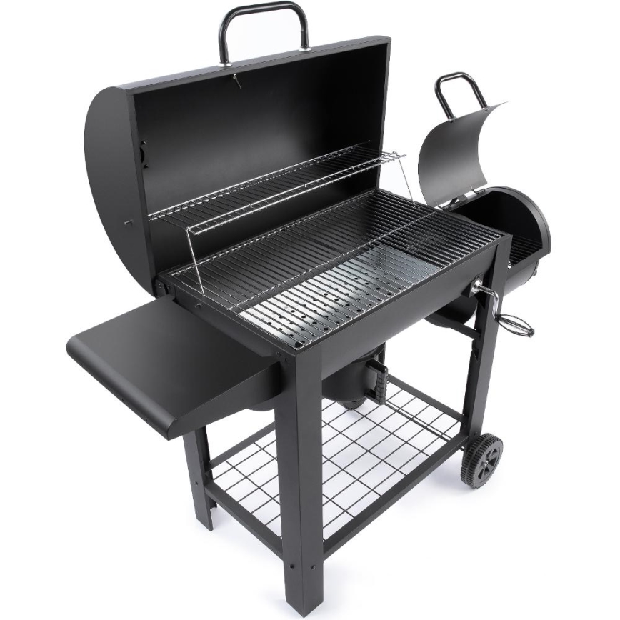 Fieldmann - Grill na węgiel drzewny z wędzarnią czarny
