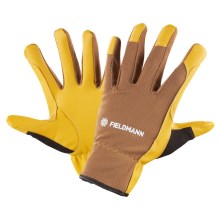 Fieldmann - Rękawice robocze żółte/brązowe