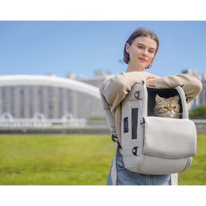Fikago - Torba podróżna dla psów i kotów TRUFFLE Grey