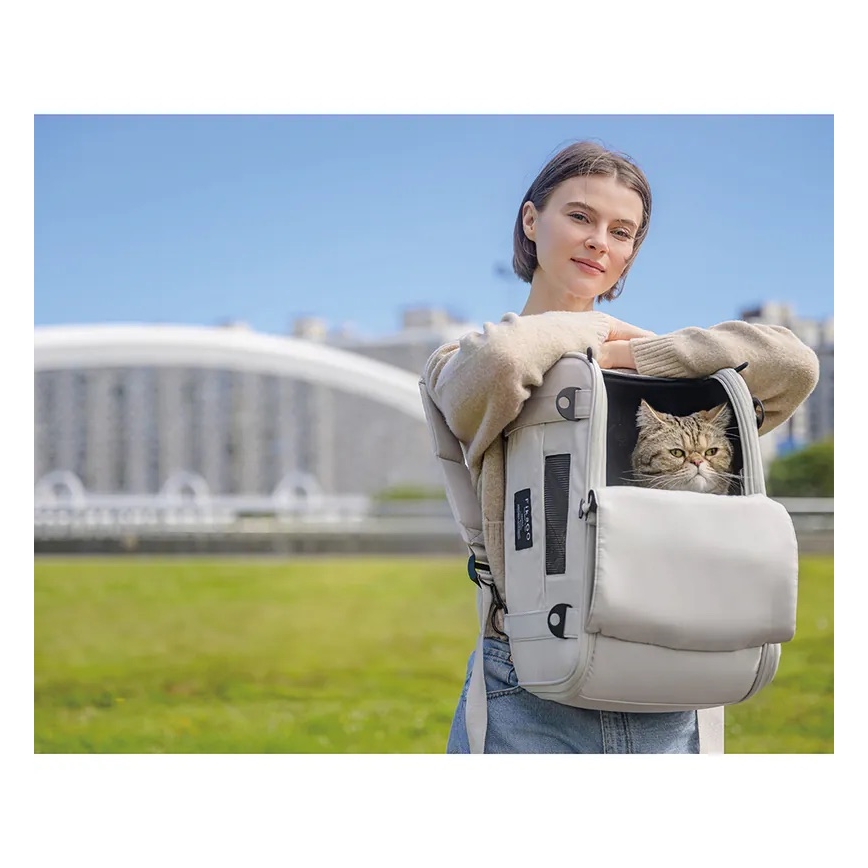 Fikago - Torba podróżna dla psów i kotów TRUFFLE Grey