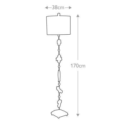 Flambeau - Lampa podłogowa FRAGMENT 1xE27/60W/230V