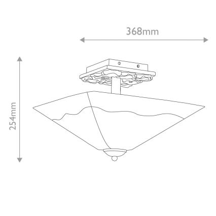 Flambeau STAR-F-S-DG - Lampa sufitowa STAR 2xE27/40W/230V miedziana