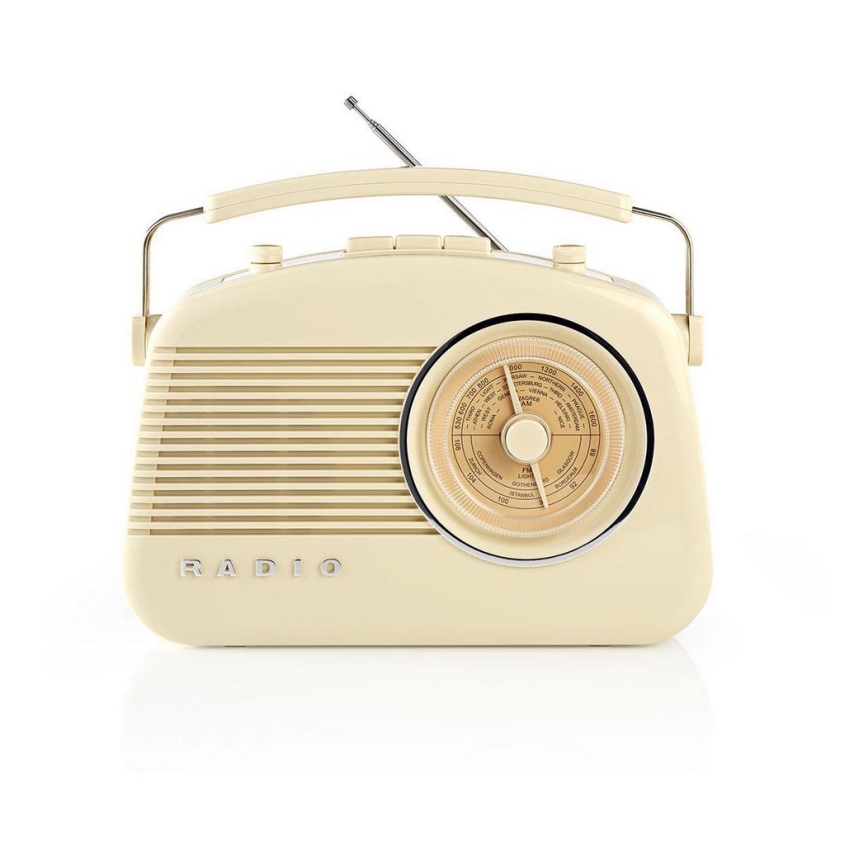 FM Radio 4,5W/230V beżowy