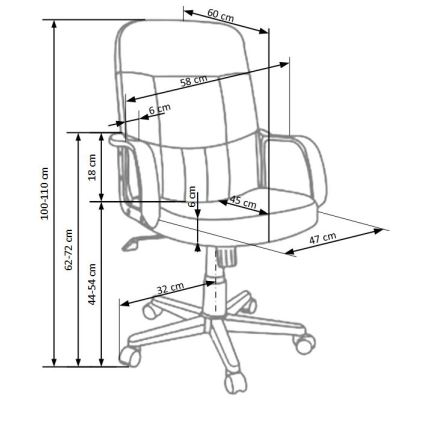 Fotel biurowy ZIRUQ czarny