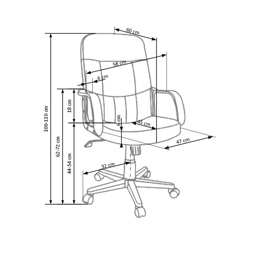 Fotel biurowy ZIRUQ czarny