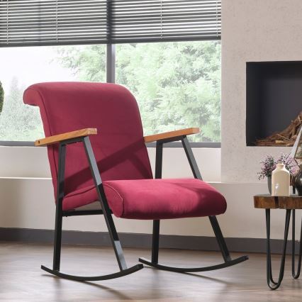 Fotel bujany LUNI czerwony