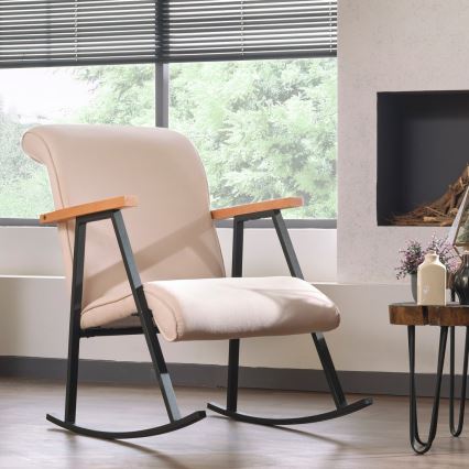 Fotel bujany LUNI kremowy