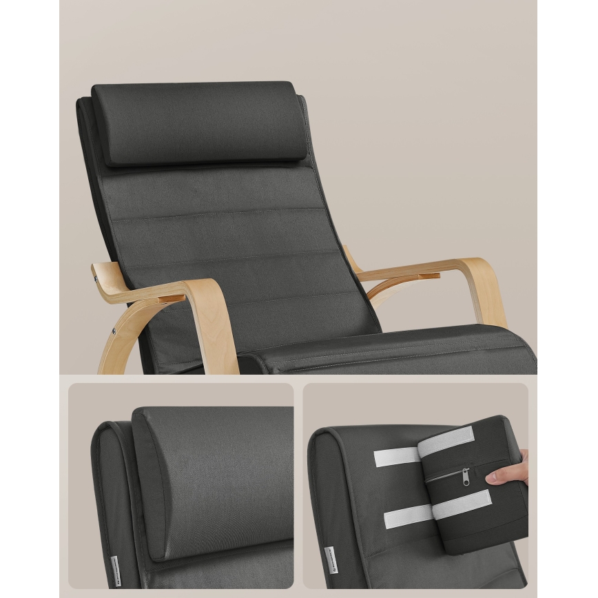 Fotel bujany RESTLY ciemnoszary