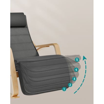 Fotel bujany RESTLY ciemnoszary